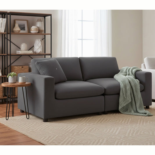 Caylie - Modular 2 Piece Sofa - Charcoal