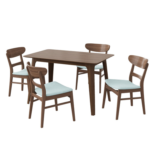 5 Piece Dining Set, 1 Table And 4 Upholstered Chairs