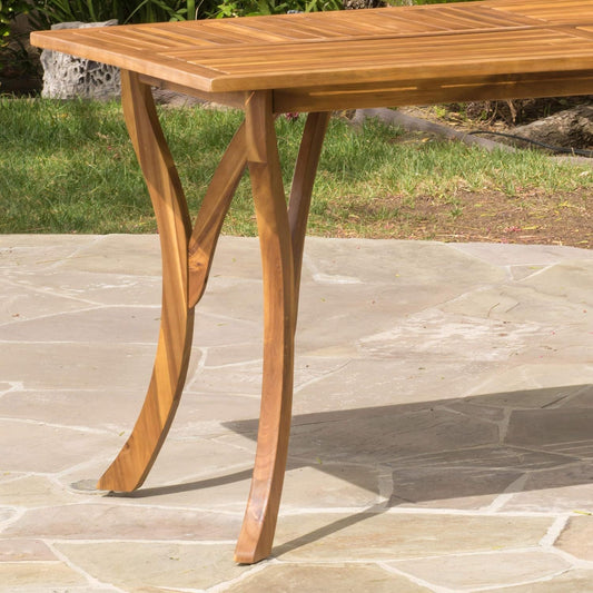 Outdoor Hermosa 7 Piece Wood Dining Set With Cushions - Teak