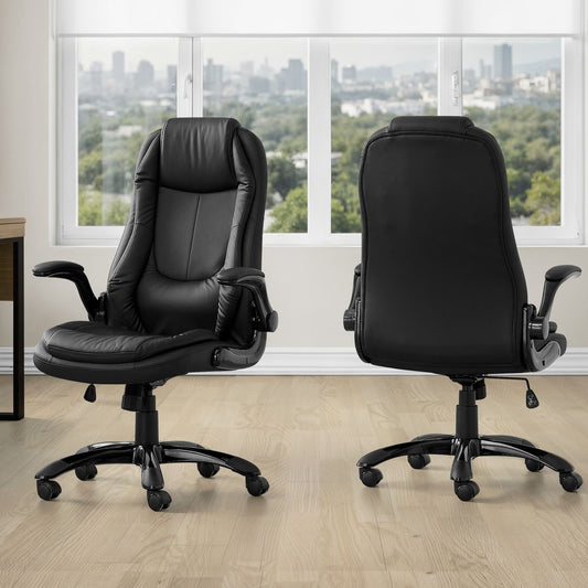 Office Chair, Adjustable Height, Swivel, Ergonomic, Armrests, Contemporary & Modern - Black
