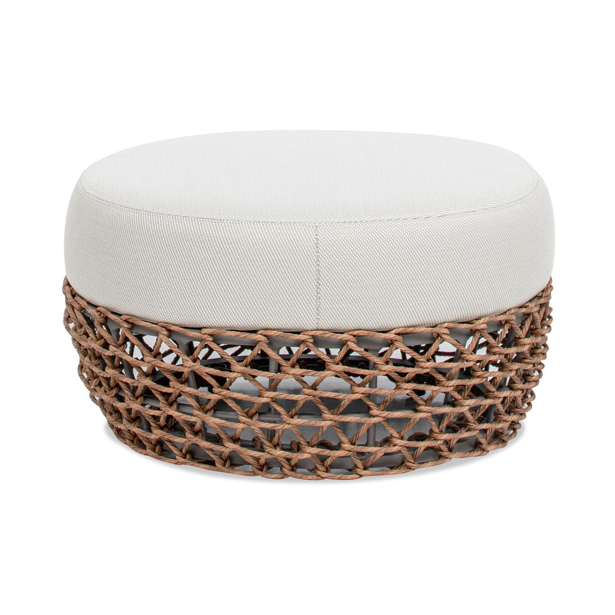 Willow - Round Upholstered Patio Ottoman
