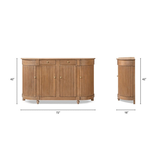 Camille - Side Table - Brown