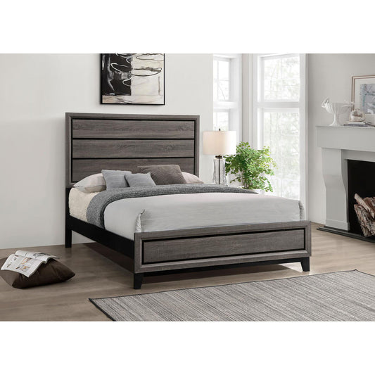Queen Panel Bed Accents - Gray