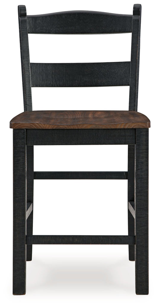 Valebeck - Barstool (Set of 2) - Black / Brown