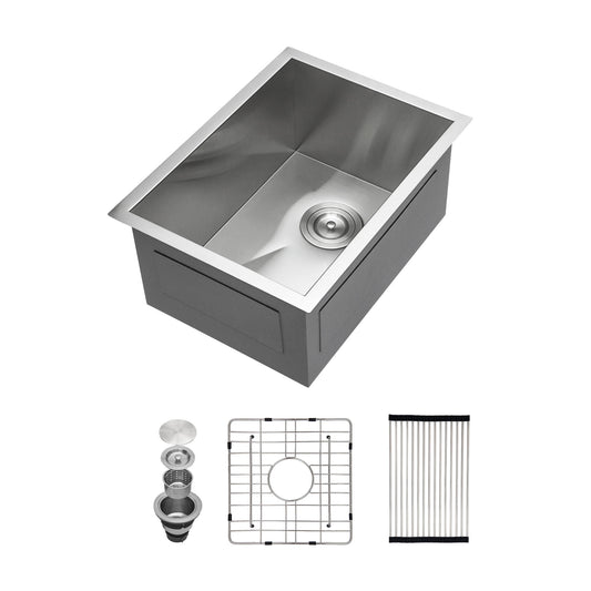 Modern Style Undermount Sink With Stainless Steel, Deep Single Bowl