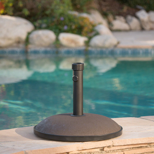 Um Holder Round Umbrella Base 66 Lbs Concrete - Brown