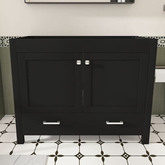 Bathroom Vanity With Soft Close Cabinet, Single Drawer, Sink Not Included - Black