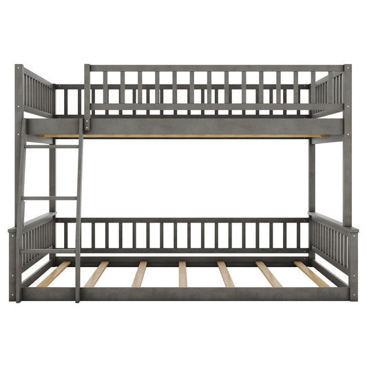 Bunk Bed With Ladder And Guardrails