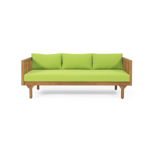 Claremont - 3 Seater Daybed Teak Acacia Wood Water Resistant Cushions