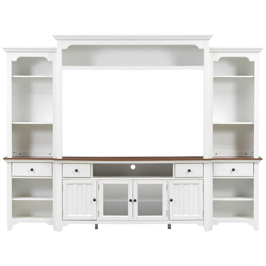 Extra Large TV Stand, Entertainment Center With Storage Cabinets