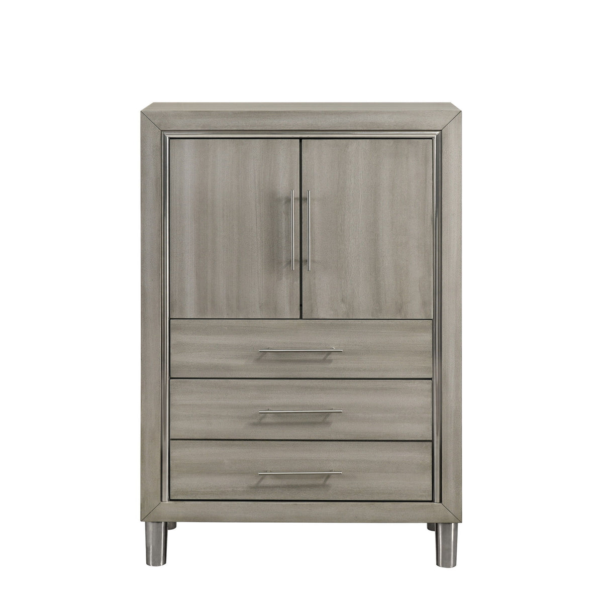 Lennox - Door Chest With Shoe Storage & LED Light - Gray