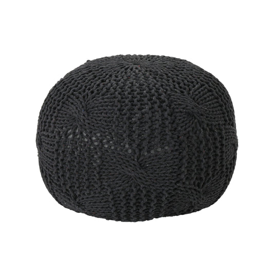 Bordeaux - Knitted Round Pouf