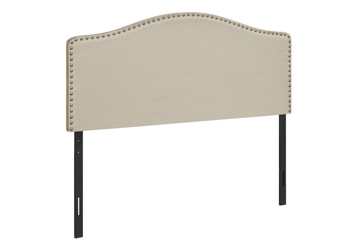 Full Size, Bed Headboard Only, Upholstered, Transitional - Beige