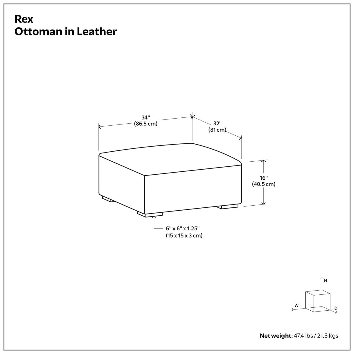 Rex - Versatile Design Ottoman
