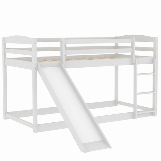 Durable Bunk Bed With Convertible Slide And Ladder
