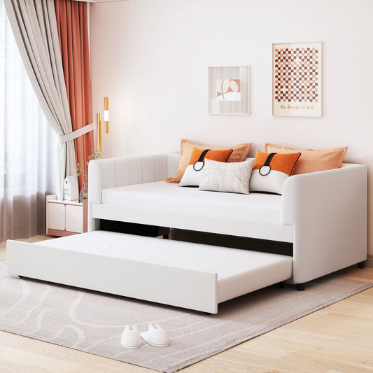 Upholstered Daybed With Ergonomic Design Backrest