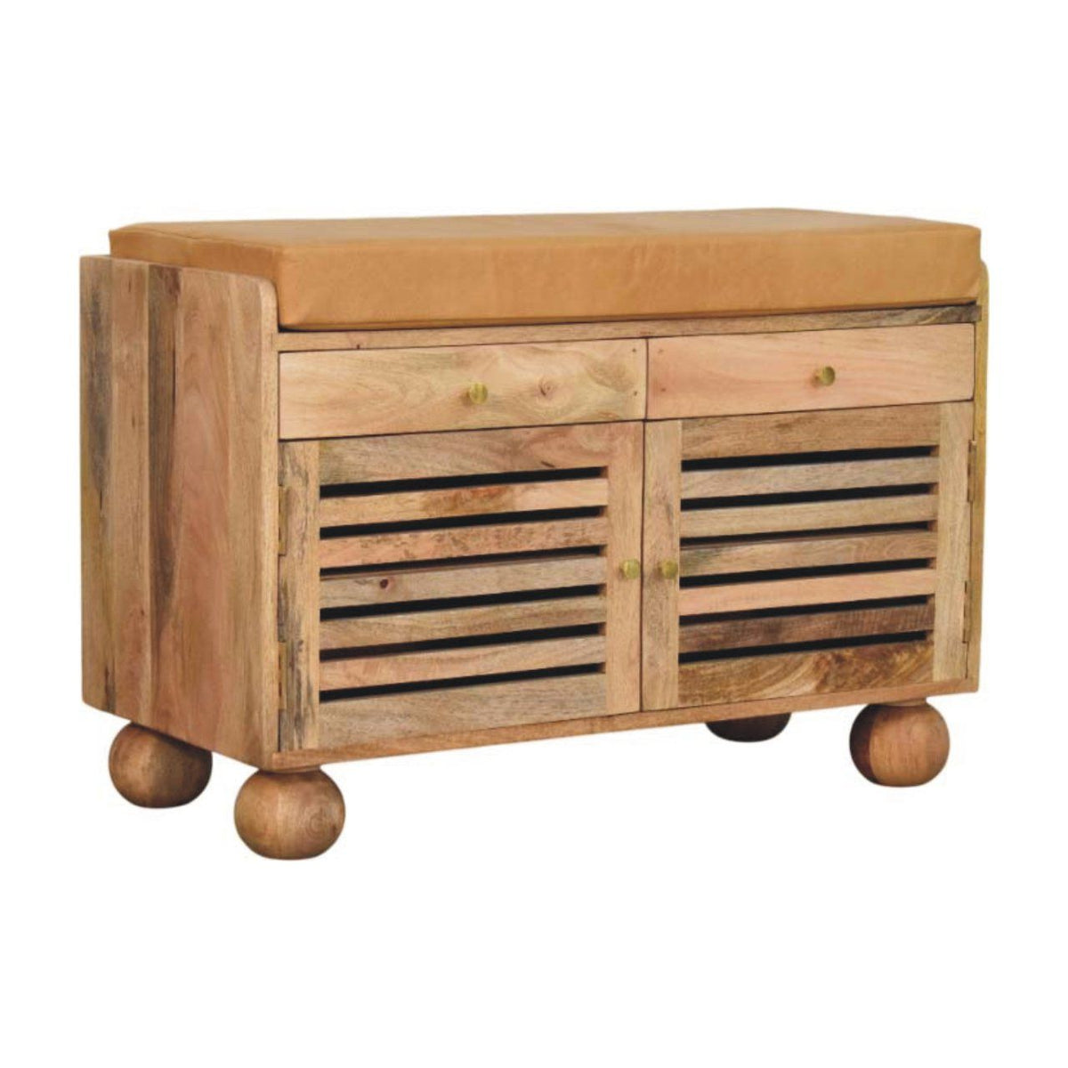 Shutter Shoe Rack With 2 Drawers - Beige