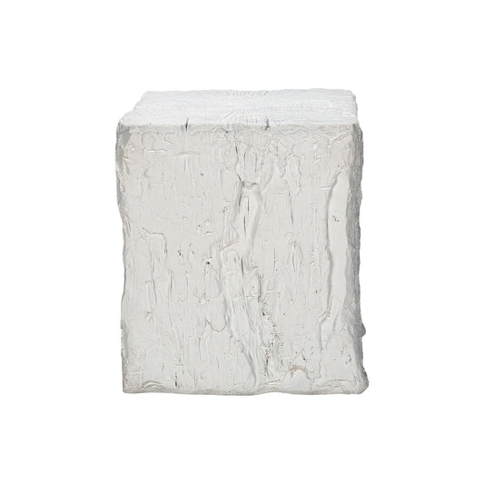 Square Accent Table, Indoor Outdoor - White
