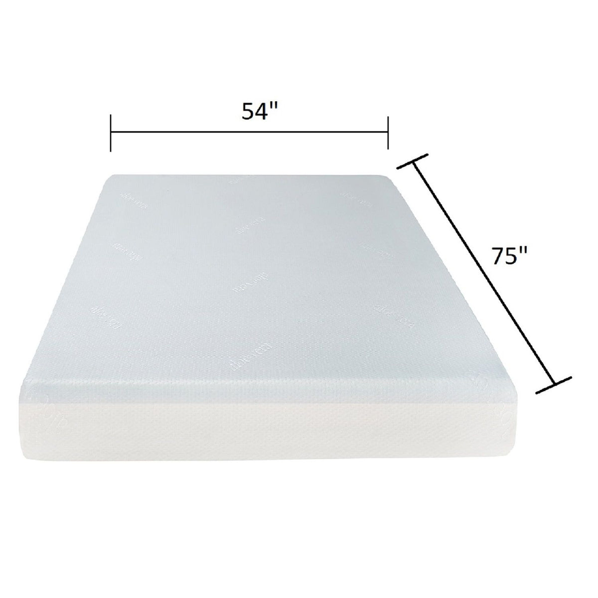 6" Firm Gel Memory Foam Mattress With Cooling Technology - White - Full