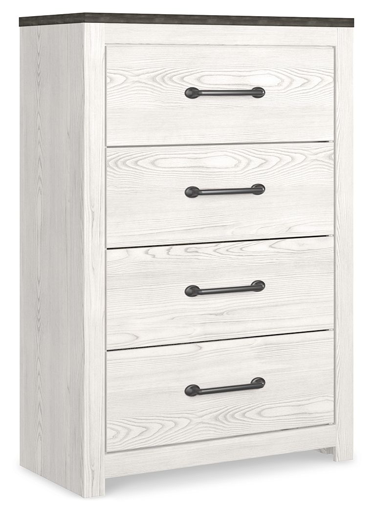 Gerridan - Four Drawer Chest - White / Gray