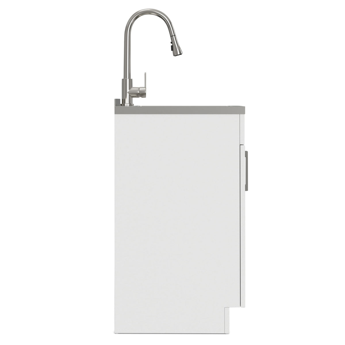 Modern Shaker All-In-One Laundry Utility Sink And Cabinet With Pull-Out Faucet
