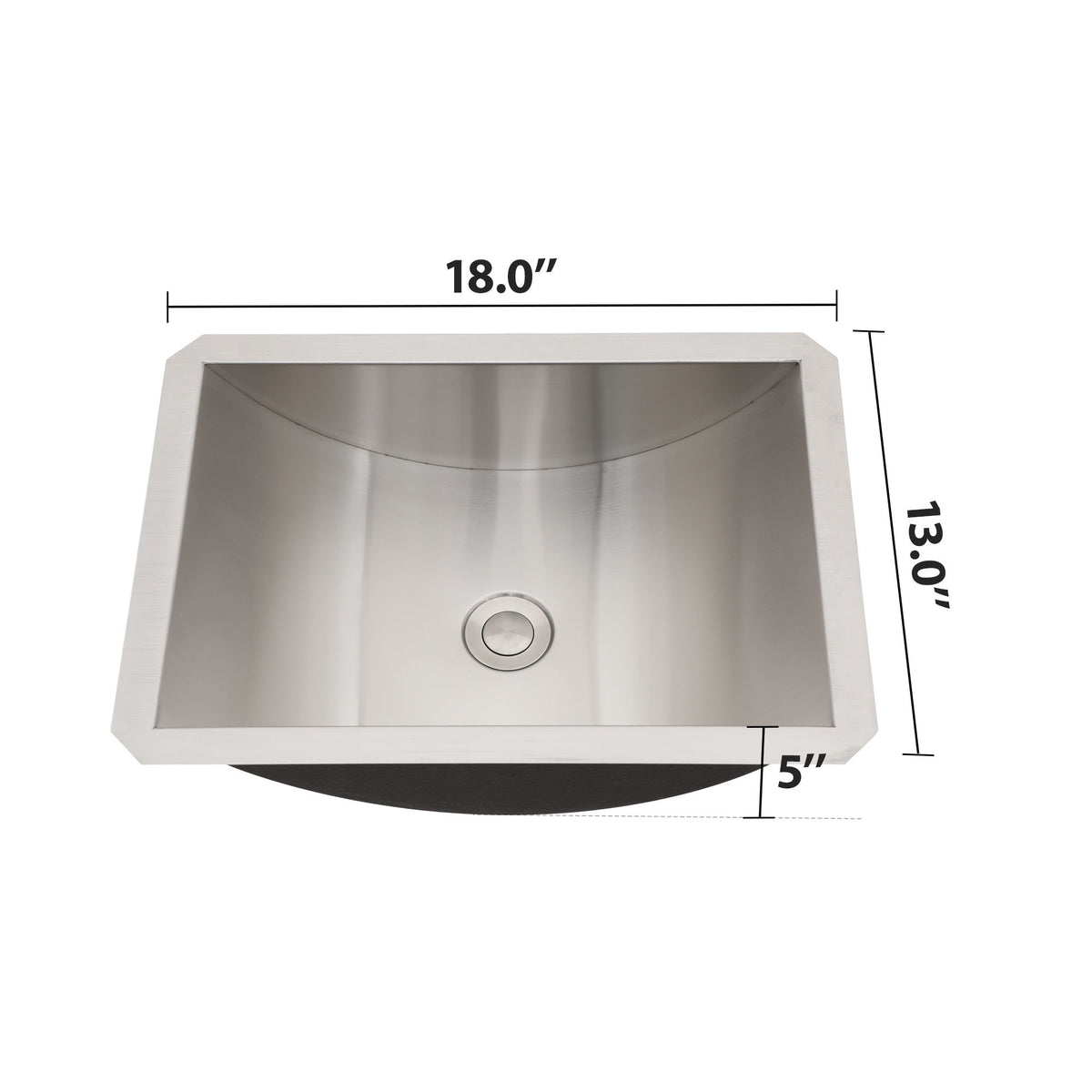 Undermount Bathroom Sink With Pop Up Drain, Durable Material, Easy Clean Nano Finish - Brushed Nickel