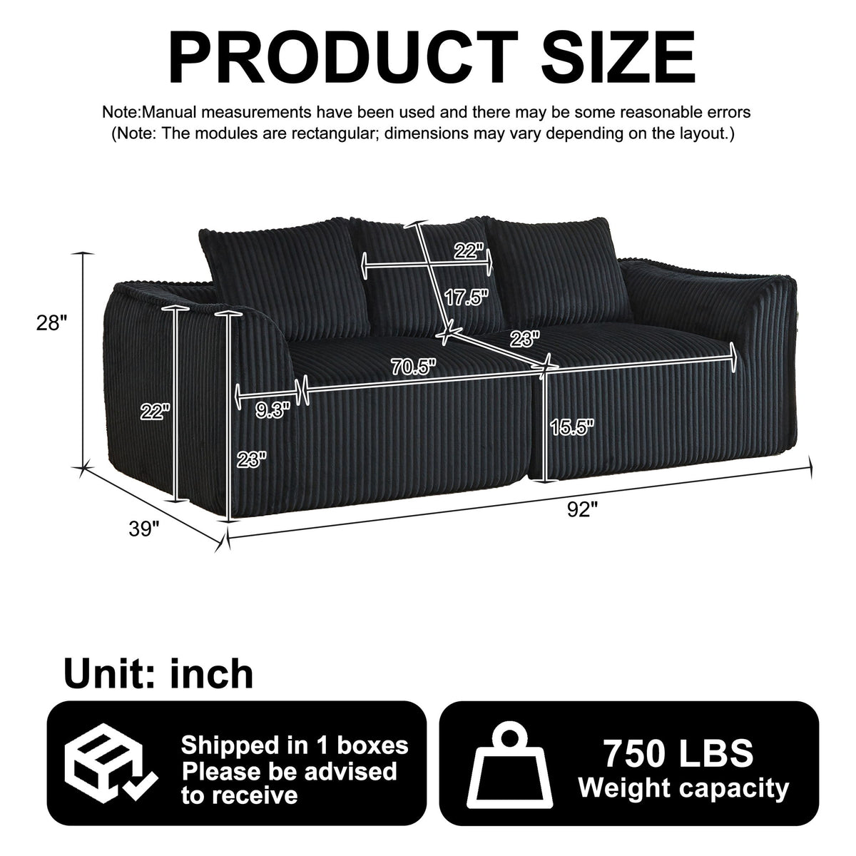 Minimalist 3 Seater Sofa With Curved Lines And Gently Sloped Backrest