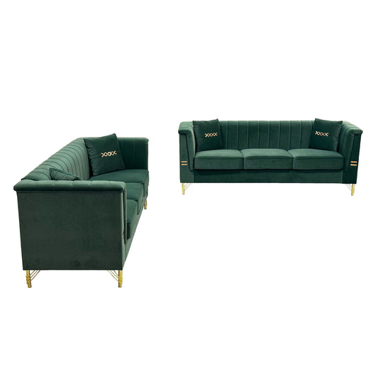 Upholstered 3 Seater Sofas Living Room Furniture (Set of 2)