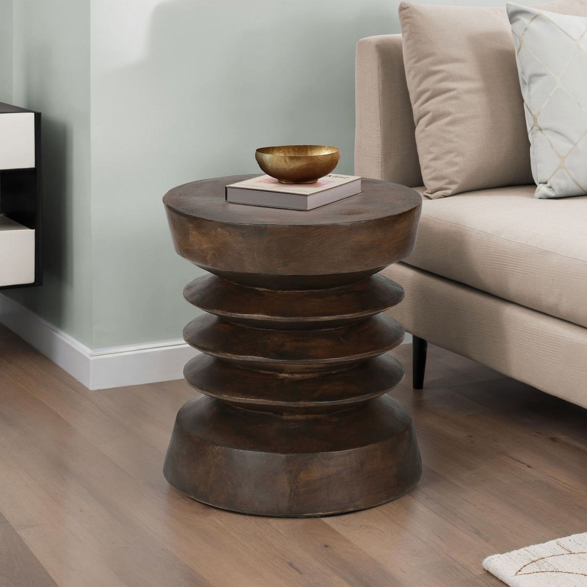 Contemporary Round Accent Table Indoor / Outdoor