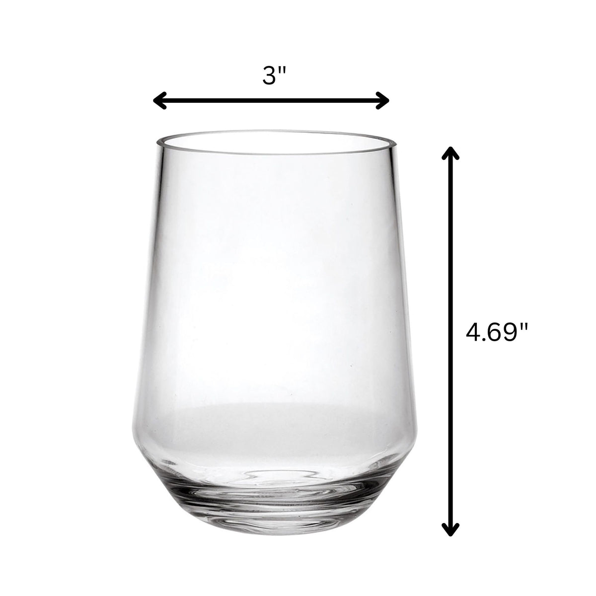 Tritan Lexington - Leadingware Unbreakable Wine Glass Plastic, 17Oz (Set of 4) - Clear