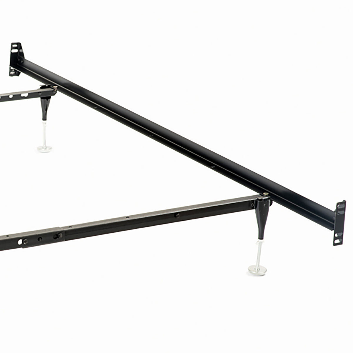 Renee - Twin / Full Bed Frame With Reinforced Center Beam And Bolt-On Construction - Black