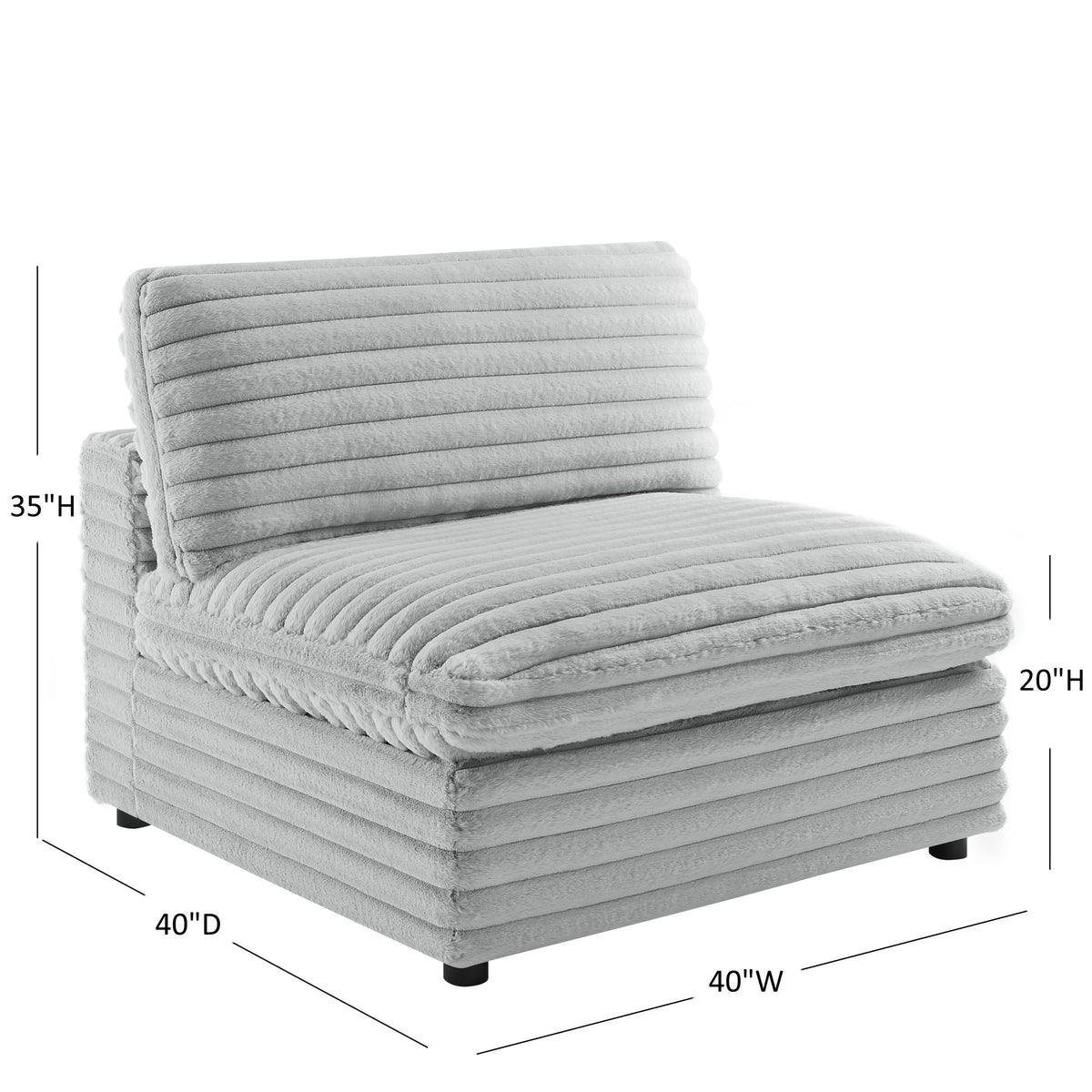 Jenny - Armless Slipper Chair - Gray