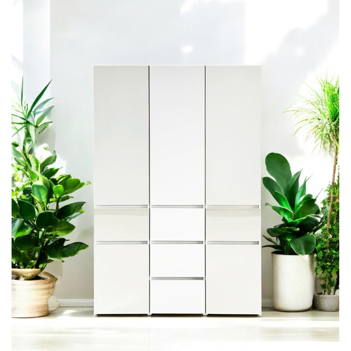 Elise - Modular Closet System With Mirror - White