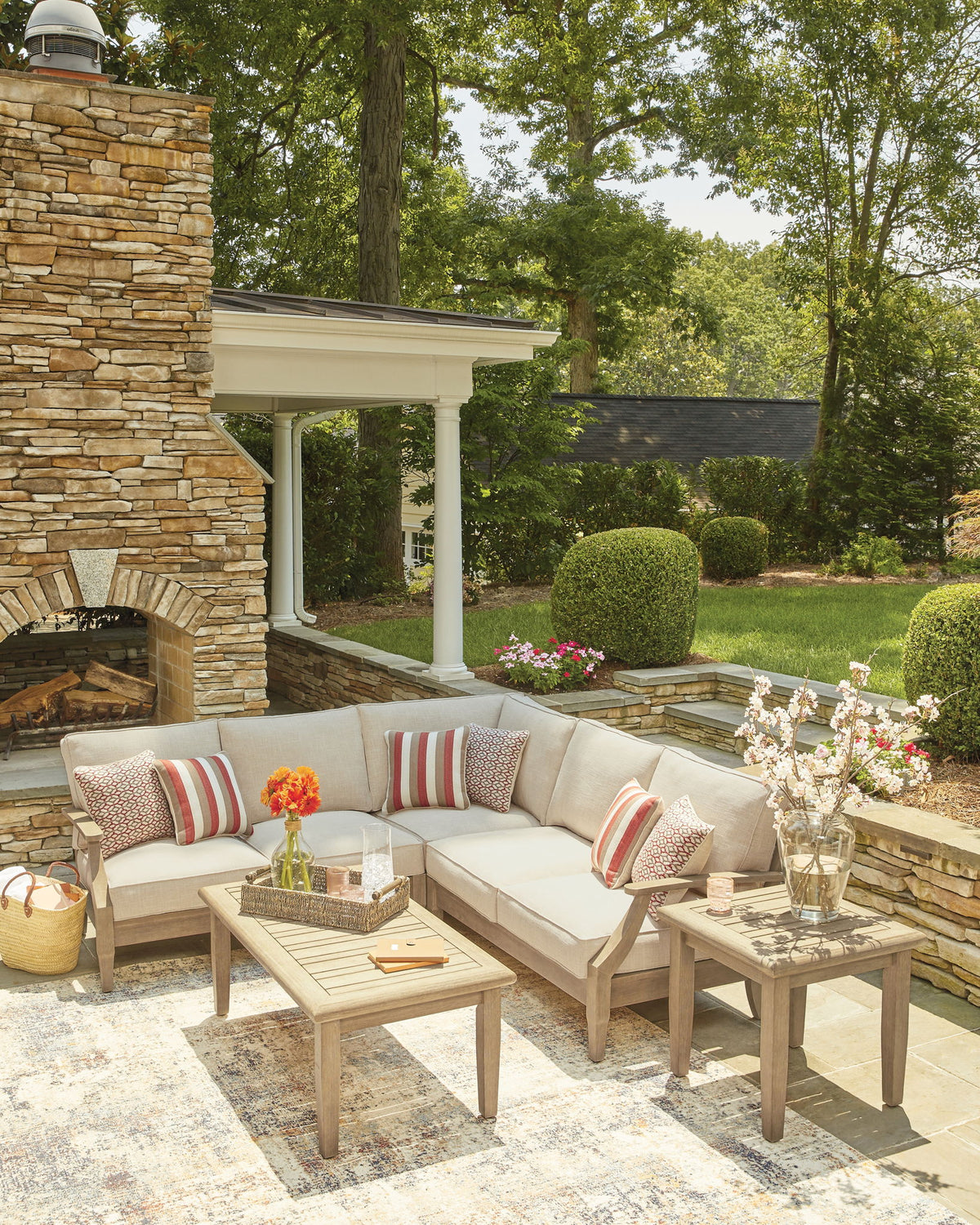 Clare View - 3-Piece Outdoor Sectional - Beige