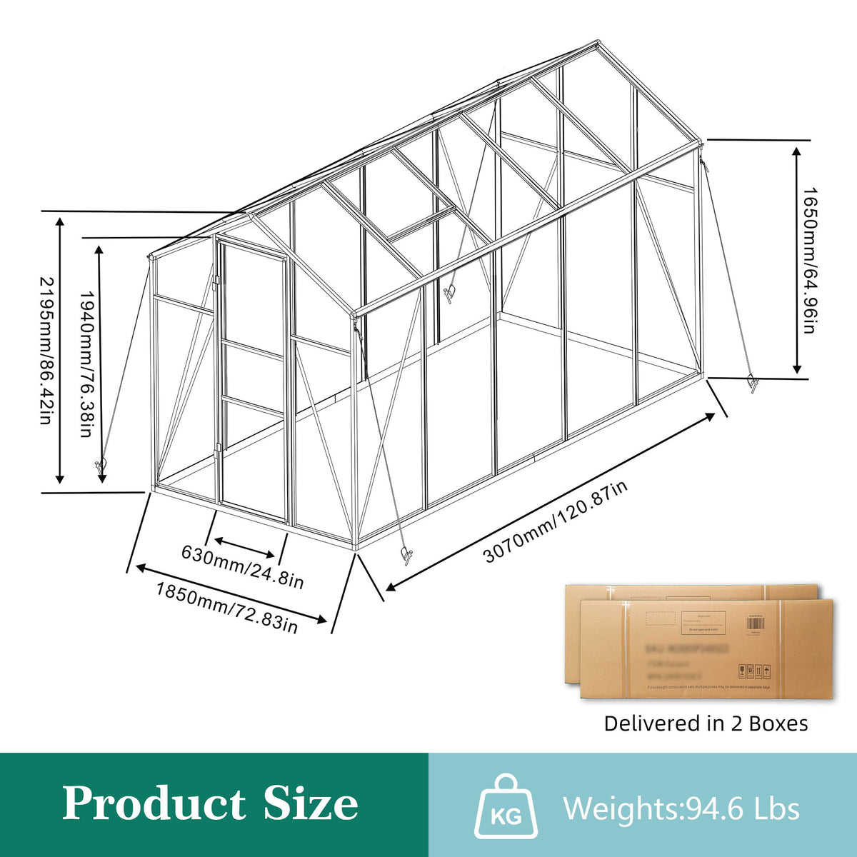 Gain Height Windproof house With Raised Base