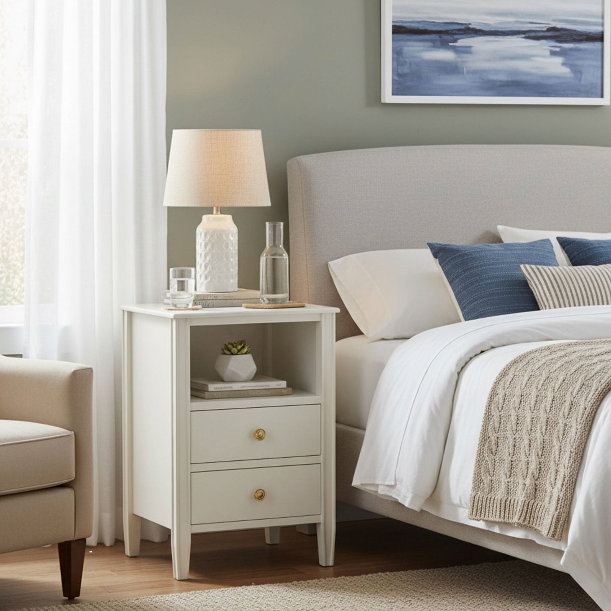 Winston - 2 Drawer Storage Nightstand