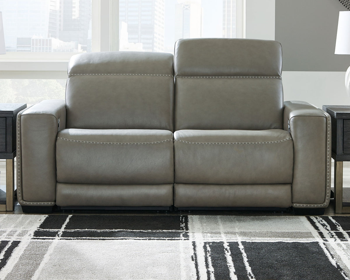 Correze - 2-Piece Power Reclining Sectional - Gray