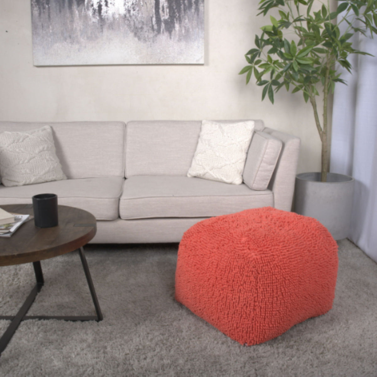 Spongy Square Pouf Soft Seating
