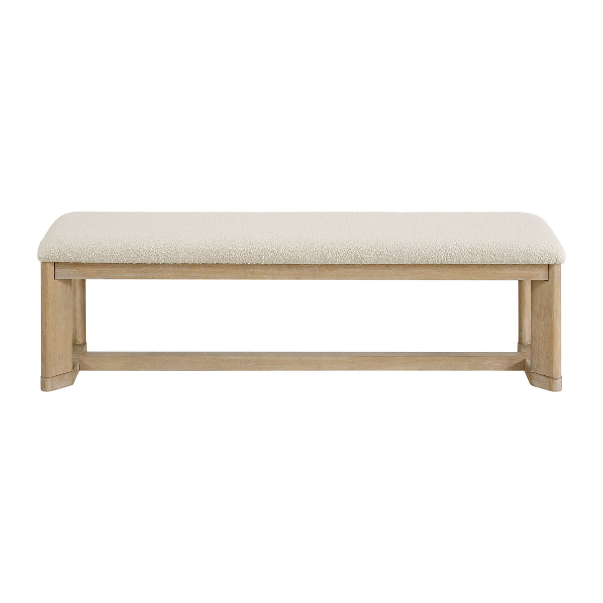 Upholstered Dining Bench - Brown - Wood