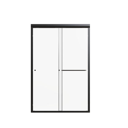 Semi Frameless Double Sliding Shower Door With Tempered Glass