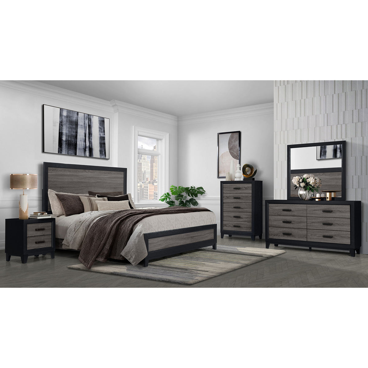 Soluto - Nightstand - Black / Gray