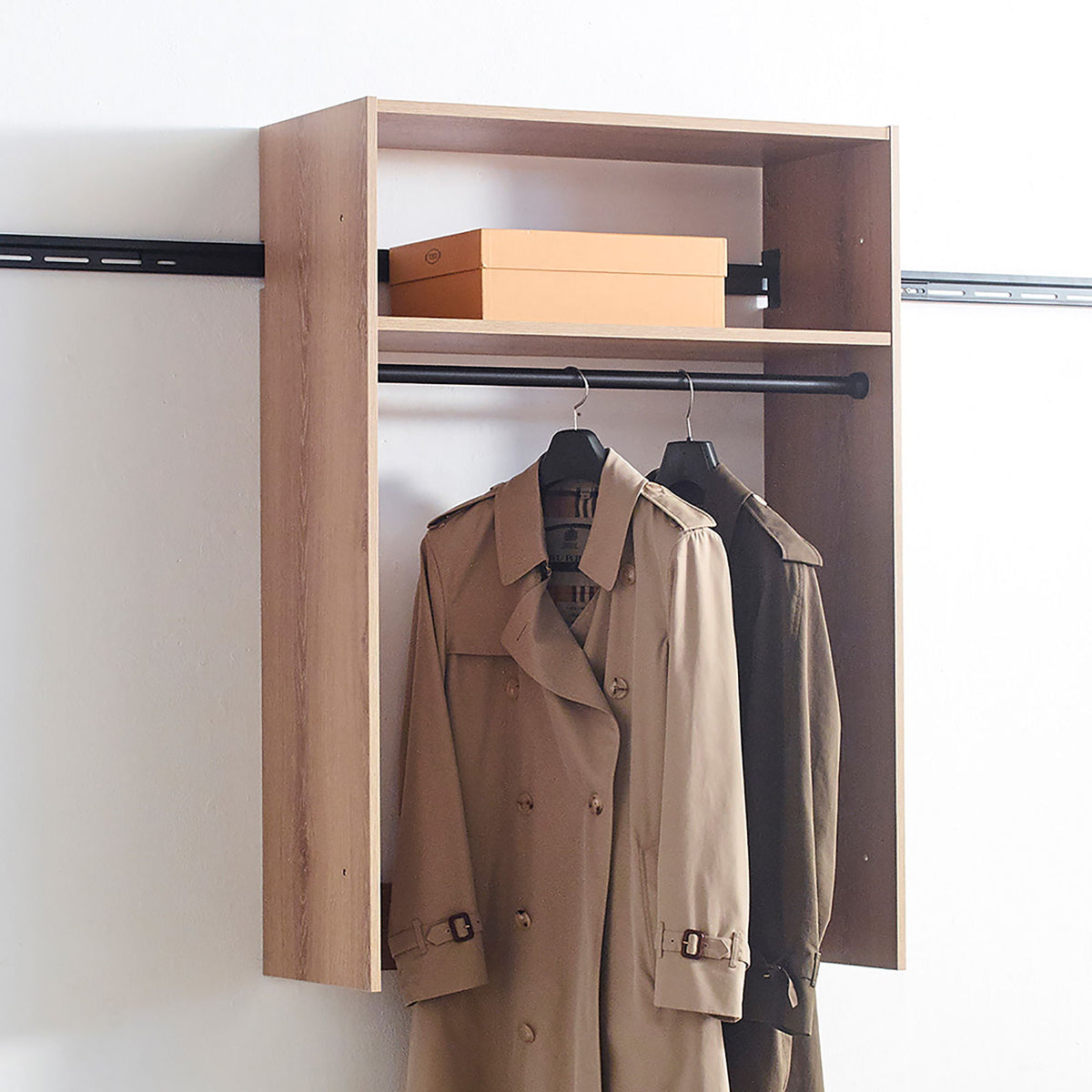 Devi - Wall Mounted Wood Closet System & Modular Design