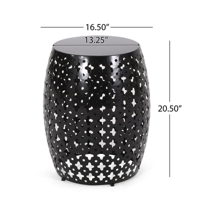Metal End Table Large - Black