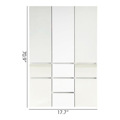 Elise - Modular Closet System With Mirror - White