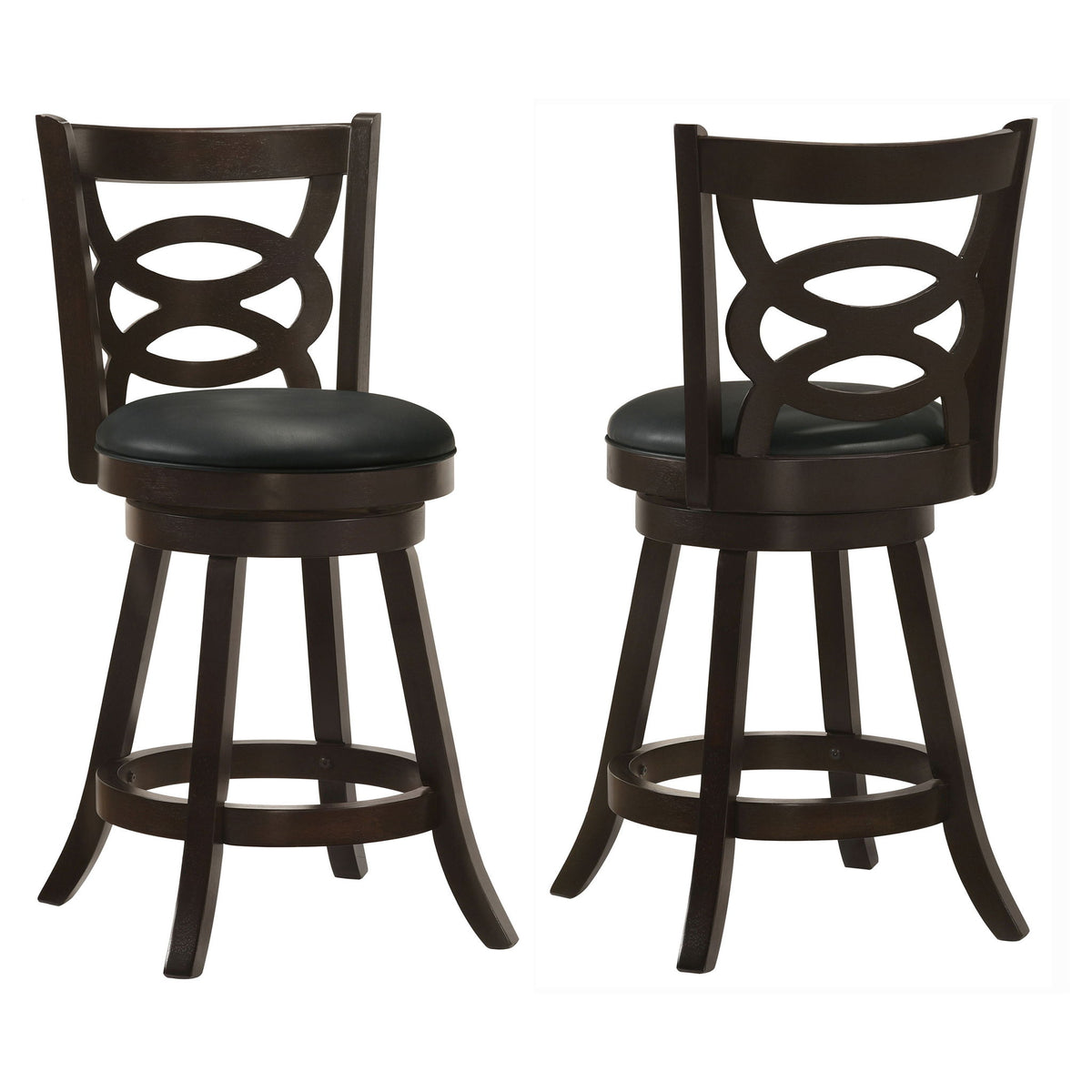Swivel Counter Stool (Set of 2) - Black
