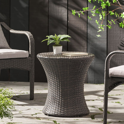 Thrive - Hourglass Rattan Table With No Glass Top