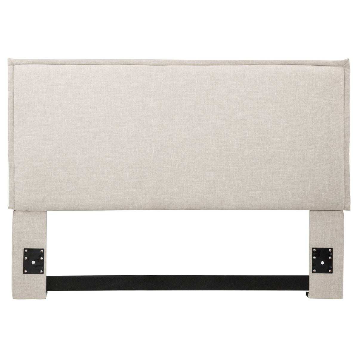 Queen / Full Size Upholstered Headboard With Flange Details - Sand