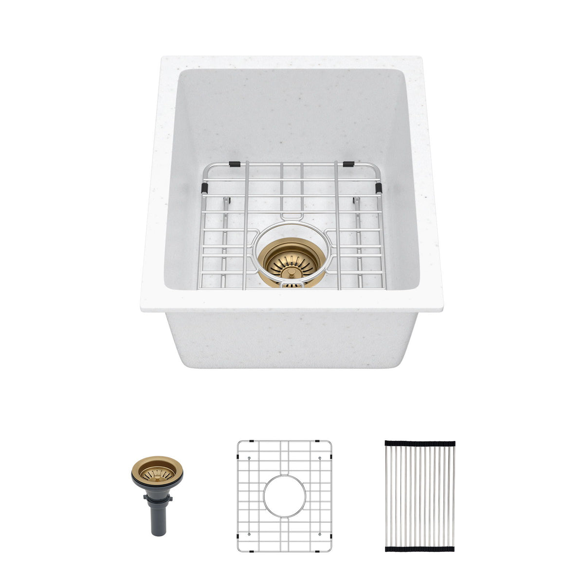 Quartz Composite Undermount Single Bowl Kitchen Sink