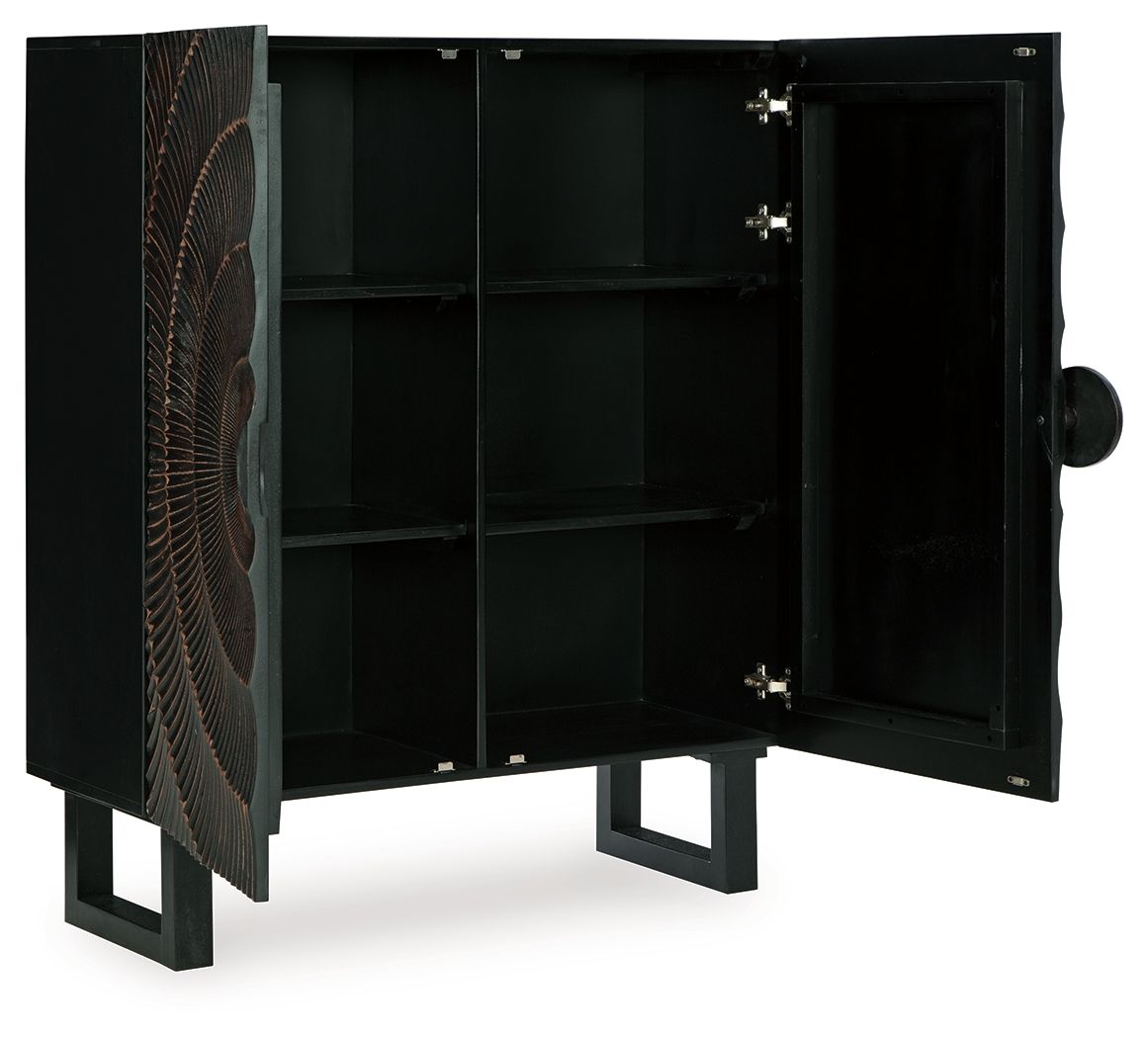 Fosterman - Accent Cabinet - Distressed Black