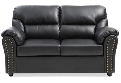 Padded Love Seat For Modern Living - Black
